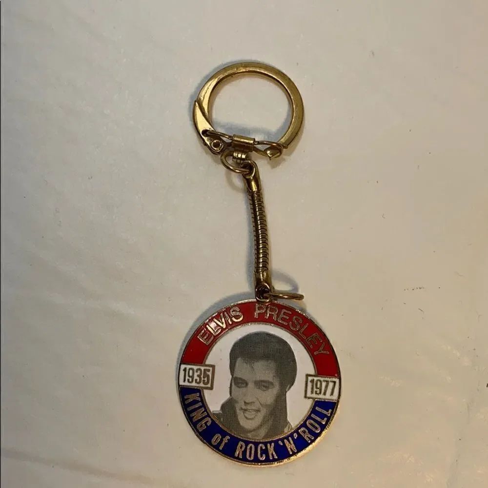 Elvis Presley King Of Rock N Roll 1935 1977 Vintage Key Ring
